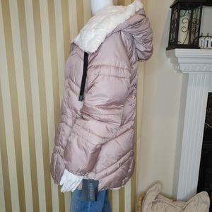 Basically brand new, wore 2x,Steve Madden Women's Reversible Jacket,Dusty Pink L